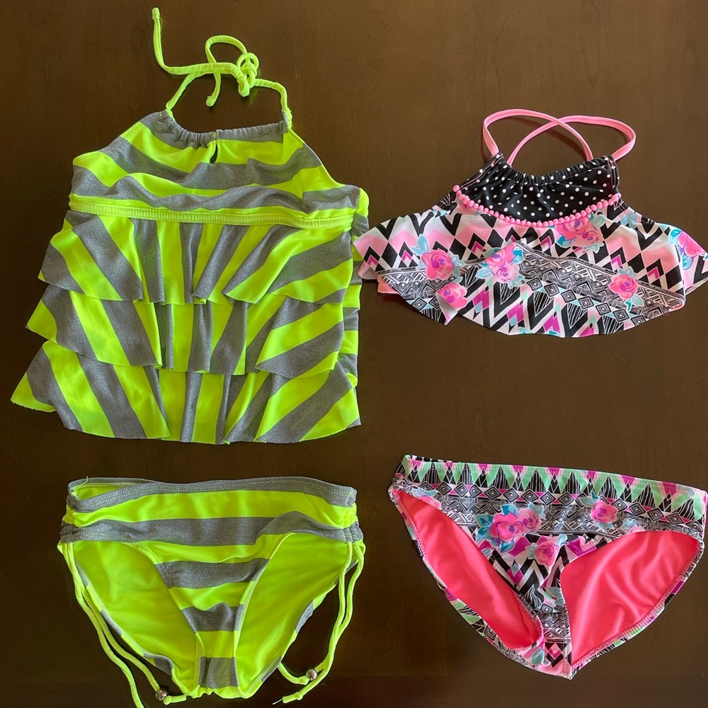 2- Girls size 10 bikini & tankini